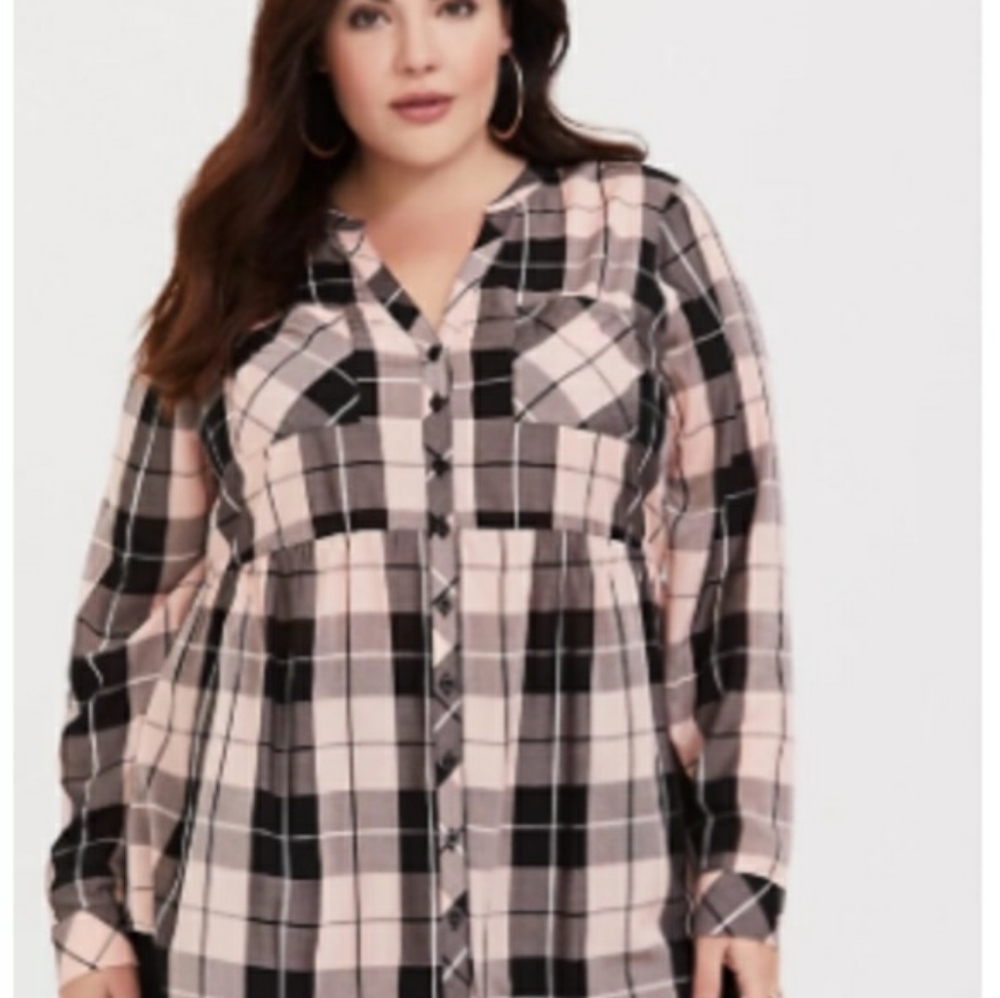 Torrid Plaid blouse